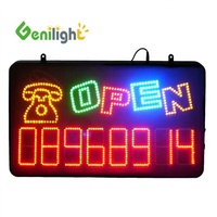 Genilight Open Indoor Multi-color Superbright 5mm LEDs Custom Animation Sign Telephone Advertising Decoration Shops Bars