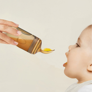 웰파인 실리콘 스푼 병 아기 신생아 물린 보완 식기 짜기 수유 스푼 병 - Product Image 3