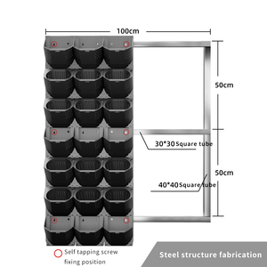 Bán Buôn Bắc Âu Tự Tưới Nước Dọc Màu Xanh Lá Cây Tường Vườn Hệ Thống Treo Tường Trồng Hệ Thống Thủy Lợi Nhà Nhựa - Product Image 4
