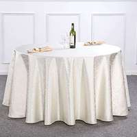 Nappe ronde en polyester jacquard floral pour hôtels, banquets et événements – Couleurs personnalisées et approvisionnement en gros