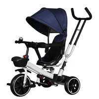 Tricycles pour bébés de qualité supérieure à prix avantageux, tricycle pour enfants, trike pour enfants, vélo à trois roues avec cadre en acier, siège rotatif et barre de poussée