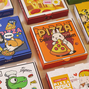 Cajas para Pizza Thousand Pigeons, Cuadradas, de Papel Kraft, con Lámina de Aluminio, Desechables, para Comida para Llevar - Product Image 1