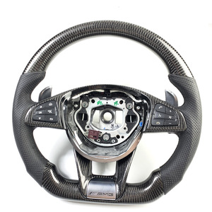 Volante in Fibra di Carbonio a 3 Razze per Aggiornare <span class=keywords><strong>Mercedes</strong></span>-Benz W205 Modello Precedente a W204 <span class=keywords><strong>C180</strong></span> alla Versione Più Recente - Product Image 3