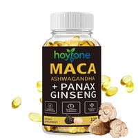 OEM Private Label Maca Ashwagandha Panax Ginseng 20:1 Extrakt Komplex Softgels Energie Ausdauer Geistige Konzentration Unterstützung Vegan Erwachsene