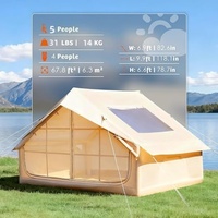 Tente gonflable à installation rapide en 1 minute, avec grandes portes et pompe manuelle, tentes gonflables imperméables en Oxford pour le camping avec fenêtre de toit