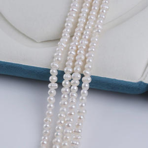 Perlas de Agua Dulce Naturales de Zhuji, Varias Calidades, 5-6 mm, Blancas, en Forma de Patata, para Bisutería DIY - Product Image 4