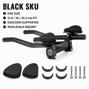 Extensions de guidon de vélo de route en alliage d'aluminium réglables, type Aero Bars, pour guidons de 25,4/26/31,8 mm, équipement de cyclisme de <span class=keywords><strong>triathlon</strong></span> - Product Image 5