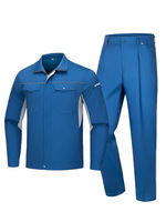 Veste de travail légère et respirante pour hommes, à manches longues, bicolore, avec fermeture éclair, uniforme de sécurité pour les travailleurs d'usine et d'atelier
