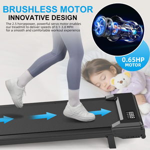 Tapis de course sous bureau 2-en-1 RS avec piste de marche inclinée à 6 % et contrôle par application – <span class=keywords><strong>Machine</strong></span> portable <span class=keywords><strong>pour</strong></span> <span class=keywords><strong>la</strong></span> marche et le jogging à domicile ou au bureau - Product Image 4