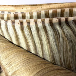 Extensions de cheveux humains Genius OVO Weft, dernière version, double invisible, en cheveux Remy véritables, avec micro-perles et effet cuir chevelu simulé, type <span class=keywords><strong>Twin</strong></span> Tab Butterfly - Product Image 2