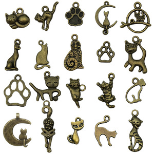 Breloques Chat en Bronze Antique, Alliage de Zinc, Forme Animale, Accessoires de Bijoux DIY pour Projets Créatifs, Cadeau Unisexe, Pendentifs Breloques - Product Image 5