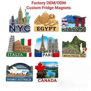 Imanes de nevera personalizados OEM/ODM de fábrica, recuerdo de resina en relieve 3D de Nueva York, <span class=keywords><strong>Egipto</strong></span>, Japón para tiendas de regalos de <span class=keywords><strong>turismo</strong></span> global, pedido al por mayor - Product Image 1