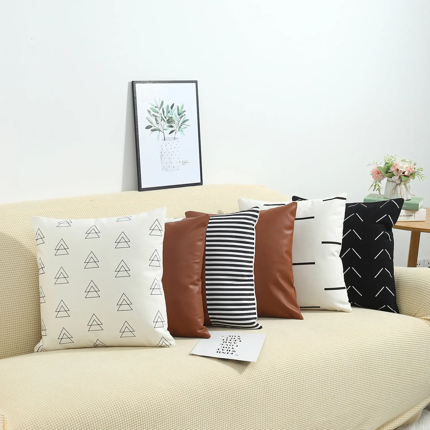 Square Pillow Covers Home Decorative Throw Cushion Cover Sets Geometric Patterns Pillow Cases For Sofa