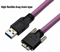Câble de données USB 3.0 à Micro-B à montage à vis pour appareil photo numérique industriel Link Micro USB câble de données flexible pour appareil photo industriel