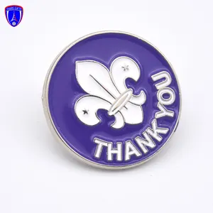 Fashion OEM purple soft enamel pins round shape New Zealand Masonic Association symbol custom pin badge with safety clutch