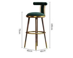 Tabourets <span class=keywords><strong>de</strong></span> <span class=keywords><strong>bar</strong></span> italiens élégants <span class=keywords><strong>de</strong></span> luxe en métal doré et velours <span class=keywords><strong>Chaise</strong></span> italienne élégante <span class=keywords><strong>de</strong></span> luxe en acier pour la maison avec îlot <span class=keywords><strong>de</strong></span> cuisine <span class=keywords><strong>Acheter</strong></span> italien - Product Image 6