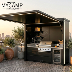 Luxurious Prefabricated Modular Weatherproof Storage Cooking Outdoor <b>Kitchen</b> <b>Cabinet</b> with Built in Bbq Mantianstar Modular - Product Image 5