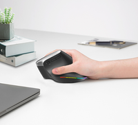 Souris V10 : Conception verticale ergonomique pour réduire la fatigue et les blessures du poignet lors de longues heures de travail au bureau, pour une productivité accrue