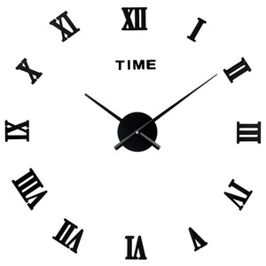 Horloge Murale à Chiffres Romains de 37 Pouces, Décoration de Salon, Autocollant à Quartz, Horloge 3D DIY - Product Image 5