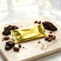 Sachet d'emballage personnalisé pour barres protéinées, impression numérique, emballage flow-pack, solution d'emballage à scellage à froid pour barres chocolatées, directement de l'usine