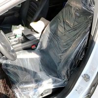 100 housses de siège en plastique jetables, ajustement universel pour les sièges de voiture, d'avion, de salon, de restaurant, de bus - 100 pièces