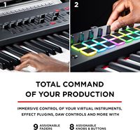 Controlador USB/MIDI M-AUDIO Hammer 88 Pro con Pedal de Sustain SP-2 para Grabación en Estudio, Producción Musical, Podcasting y Streaming