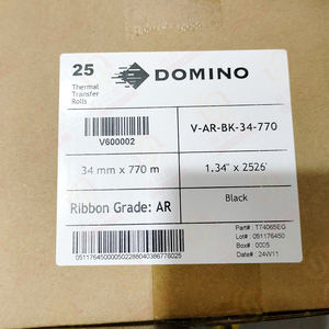 Nastro Originale Nero Domino 34 * 770m Adatto per Stampante a Trasferimento Termico Domino - Product Image 5
