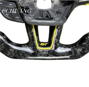 New Fit Ford <strong>Focus</strong> <strong>MK2</strong> MK3 MK4 ST <strong>RS</strong> 2018-2021 Professional Custom Top bar Forged Carbon Fiber Leather Steering Wheel - Product Image 4