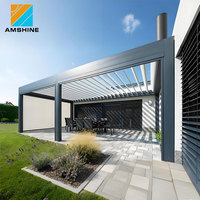Pérgola de Aluminio para Terraza o Patio, con Techo de Láminas Bioclimáticas, Impermeable, en Oferta
