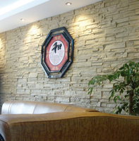 Panneau de pierre de rebord intégré allemagne, grand panneau de brique pour revêtement mural en pierre