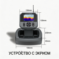 Détecteur de poissons portable LBT-1 3,5 pouces couleur avec sondeur de profondeur et transducteur sonar pour bateaux à appâts