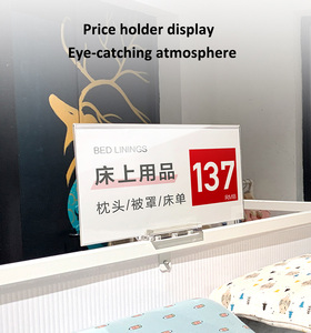 Cửa Hàng A4 148*297Mm Cửa Hàng Không Lắc Đôi Mặt Dính Từ Tính Đế Trong Suốt Giá Acrylic Hiển Thị Giá Đỡ Cho Kệ Bàn - Product Image 4