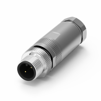 Conectores de Cable de Alimentación Macho y Hembra Nian-Yeong M12 con Codificación A, Tipo de Montaje IP67, Resistentes al Agua, para Uso Industrial, -20~85
