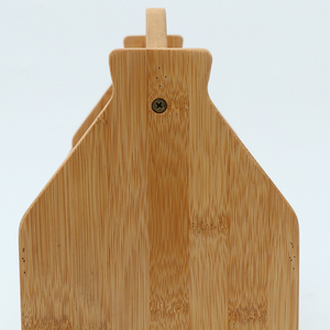 Porte-bouteilles de bière en bois personnalisé, organisateur de 6 bouteilles de boisson, porte-bouteilles portable en bambou pour l'intérieur et l'extérieur - Product Image 5