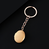 Ywyougang Porte-clés ovale vierge pour photo, 4 couleurs, pendentif gravable DIY, accessoire de Saint-Valentin