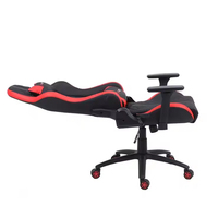Chaise de jeu en cuir PU au design moderne avec nom personnalisé, fonction de levage à gaz en 3 étapes, accoudoirs réglables et fonction pivotante pour configuration de jeu à domicile