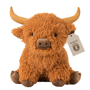 Adorable peluche <span class=keywords><strong>vache</strong></span> des Highlands, mignonne poupée en peluche shaggy de <span class=keywords><strong>vache</strong></span> des Highlands écossaise pour cadeau de baby shower et décoration de chambre - Product Image 1