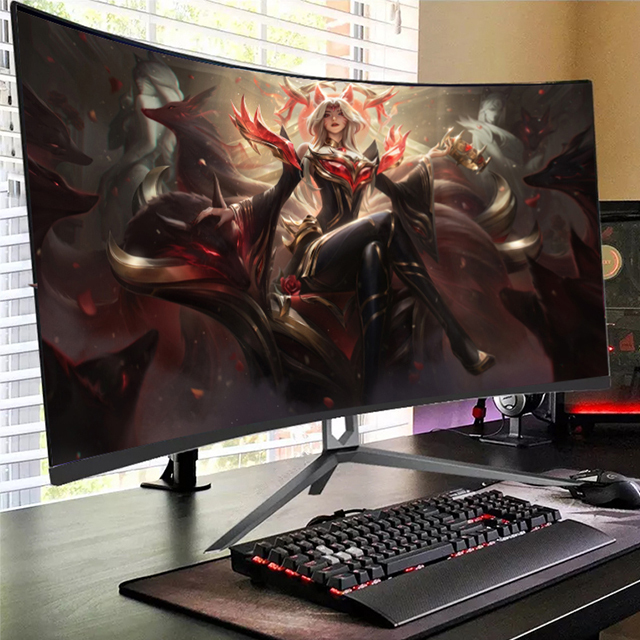 Factory 32-Inch 1080P 1440P HDR LED 165HZ 1ms FHD 1K 2K Curved Gaming Monitor for Office Desktop PC Computer Screen