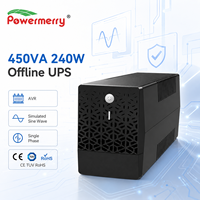 Onduleur hors ligne 450VA 240W 230V 50Hz monophasé CE TUV RoHS AVR à onde sinusoïdale simulée pour usage domestique, bureau, ordinateur, routeur et sauvegarde