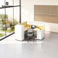 Poste de travail individuel avec cloison de bureau SpaceUnited, écran de confidentialité, mobilier de bureau modulaire avec structure métallique