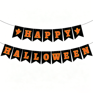 Nuove decorazioni per feste di Halloween con striscioni a tema zucca e <span class=keywords><strong>Batman</strong></span>, riutilizzabili, in carta, per interni ed esterni - Product Image 2