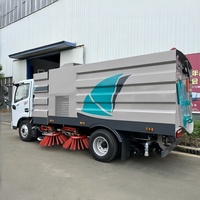 Truk Pembersih Jalan Ringan Bertenaga Diesel Dongfeng 4x2, Truk Pembersih Sampah dengan Mesin Cuci Tekanan