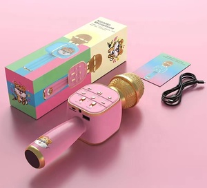 Micrófono de Karaoke Inalámbrico USB Profesional GDS006 para Niños, con Altavoz de <span class=keywords><strong>5.5</strong></span> Pulgadas, Luces LED RGB y Control por Voz, Ideal para Fiestas - Product Image 1
