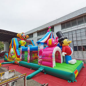Castillo inflable comercial con tobogán y obstáculos para circo, carnaval o eventos al aire libre. - Product Image 1