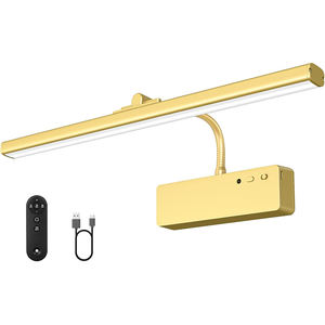 15,3-inch gouden draadloze LED-beeldverlichting wandlamp 5400mAh batterij 3-kleuren kunstverlichting afstandsbediening timer instelbare dimfunctie - Product Image 1