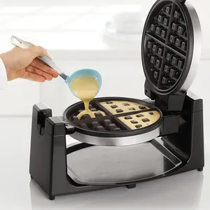 Toptan ticari 110V 220V dijital yumurta Waffle makinesi değişim plakası kabarcıklı Waffle makinesi makinesi döner Waffle makinesi