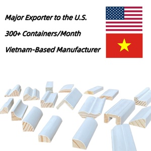 9/16in. X 3 1/4in. Bán buôn sơn lót màu trắng ván chân tường đúc ván chân tường cắt gỗ ván chân tường - Product Image 3