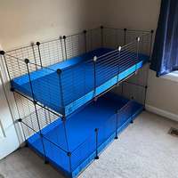 Cage C&C pour cochon d'Inde, buffet à foin robuste et enclos en feuille de PP imperméable, réutilisable, taille personnalisée