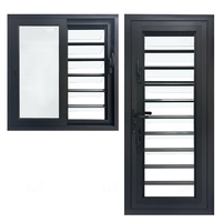 Système de fenêtre à persiennes verticales sur mesure, cadre en aluminium, verre trempé avec persiennes, design moderne de grille de fenêtre à persiennes pour la sécurité