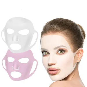 Sustainable Customized Facial Mask Cover Ear Moisturizing Hydrating Beauty Makeup Reusable Magic Silicone Face Sheet Mask Pack